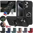 For iPhone 16e 16 15 14 13 Pro Max Plus Heavy Duty Wallet Card Case Stand Cover
