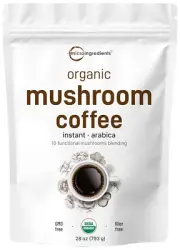 Premium Organic Instant Mushroom Coffee, Lion's Mane, Chaga, Reishi |317 Serving