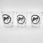 NO BARFING (Symbol) Shot Glass 2oz set of 3