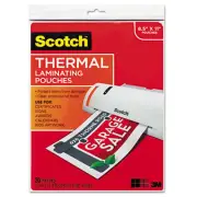 Scotch TP385420 9" x 11.5" 3 mil Laminating Pouches - Gloss Clear (20/PK) New