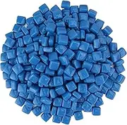 Samjobroad Square Glass Mosaic Tiles for Crafts, 10x10mm Mosaic Pieces, 300g (160 Pieces), Glass Tiles for Home Decoration and Art Craft Projects – Blue