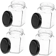 PAMINGONO Glass Honey Pot Lid Small Honey Jar for Syrup Jam Easy Dispensing Leakproof Storage