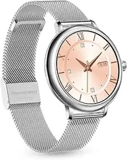 LB LIEBIG Womens Smart Watch, Fitness Activity Tracker Watch with Heart Rate,Blood Pressure Monitor, Full Touch Screen, Extra Leather Band,Compatible with Apple and Android Phones