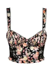 Love Lemons Victorias Secret Melrose Long Line Bra Top Bustiers Lace S Blac NWT