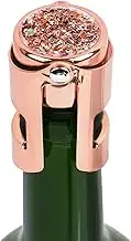LIZIMANDU Champagne Stopper - Stainless Steel Bottle Plug Sealer for Sparkling Wine, Prosecco, Cava - Superior Leak-Proof Design Keeps Beverages Fresh Longer (1-Bling Pink)