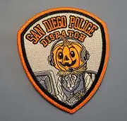 San Diego California Police Fire Dispatch Halloween Novelty Patch ++ Mint CA