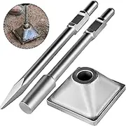 VEVOR Jack Hammer 1-3/16” Tamper Shank, Dirt Tamper 6x6” Compactor Plate with Electric Chisel Dirt Compactor, Demolition Jackhammer Bits Solid Compactor Breaker Hammer Concrete Tamper Asphalt Tools