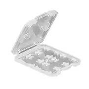 Memory Card Holder Case Clear Plastic Microsd Sd 8 In 1 Portable TF Pouch Box Wallet Camera Storage Micro Sdhc Stick Slots Cards Water Resistant 1X