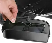 Krujecnt Car Rearview Mirror, Car Sunglasses Storage Box Rearview Mirror, Up Down Left Right Adjustable Tool, Wide Angle Organizer for Caravan, Minivan, Truck, Sedan