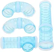 Totority Pet Products Hamster Tube 8pcs DIY Maze Connector Guinea Pig Cage Tube Plastic Hamster Cage Supplies