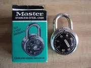 Vintage Master Lock Combination Padlock # 1500 NOS Box Tested & Works