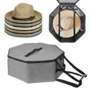 Collapsible Hats Box Traveling Cowboy Hat Storage Organizer Case with Zipper