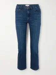 [FRAME] FRAME - Le High Cropped High-rise Slim-leg Jeans - Dark denim - 28 28 Blue