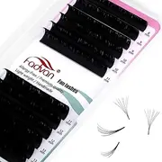 Self-Fanning Volume Eyelashes C Curl 0.05 mm 8-14 mm 12 Rows Easy Fan Lashes Fadvan Individual Eyelashes for Volume Technique Eyelash Extension Professional Eyelash Extensions (0.05-C-Mix (8-14) mm)