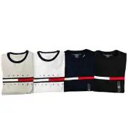 Tommy Hilfiger Men's Cotton Essential Flag Stripe Logo Long Sleeve T-Shirt Tee