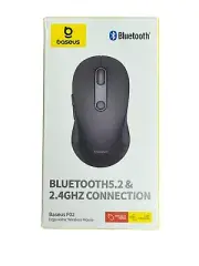 Baseus F02 Black Mouse Bluetooth Wireless 2.4GHz Silent Mouse USB Nano