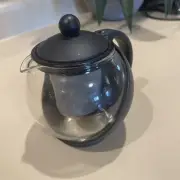 Set of 4 Teapot With Removable Infuser 25 Fl Ounces Pta-LW Half Moon Glass