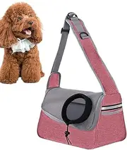 Hobngmuc Dog Carrying Sling - Pet Sling Carrier Cat Carriers | Adjustable Dog Carrier, Breathable Puppy Carrier, Dog Carry Bag with Storage Pocket for Cats Small Dogs