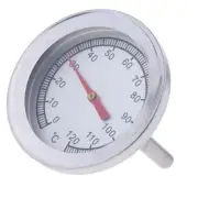 Dial Pointer Thermometer 0-120 ?? 1pc BBQ Charcoal Frying Smoke Stainless Steel