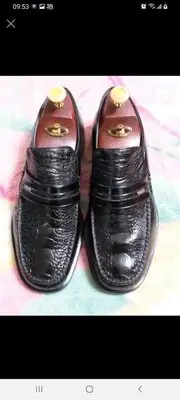 在飛比找Yahoo!奇摩拍賣優惠-全新真品MORESCHI鴕鳥皮鞋MADE IN ITALY(