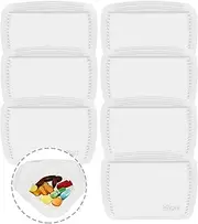 7 Pieces Small Pill Case Reusable Pocket Pill Case Portable Open Pill Pouch Silicone Small Pill Box for Organizing Medication, Pills, Vitamins, and Tablets for Travel (White)