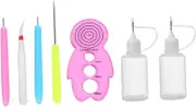 Hohopeti 7pcs DIY Paper Quilling Tool Kit Handmade Rolling Curling Needle Pen for Arts Crafts Projects for Home and School Use Random Color Random Color