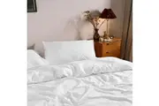 Dickies Cotton Waffle Texture Quilt Cover Set White Queen