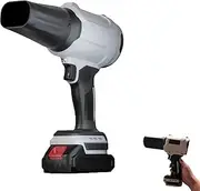 Bullseye Blower, Bullseye Pro Hand Held Power Mini Air Leaf Blower Cordless, Dual Battery Multi-Purpose Cleaner for Yard, Garage & Outdoor Cleaning, BBQ (Black-Gray)