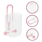 5pcs Mini Suitcase Candy Box Clear Wedding Candy Storage Cases Party Favor Mini