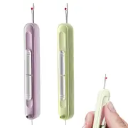 2Pcs 2 in 1 Needle Threader and Seam Ripper for Sewing Crafts Knitting