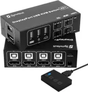 Synvisus DisplayPort USB KVM Switch 4x1 4-Way DP 4K HBR2 USB X00030D84R1