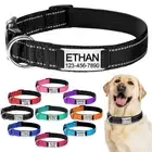 Personalised Dog Collar Engraved ID Soft Padded Red Blue Reflective Labrador