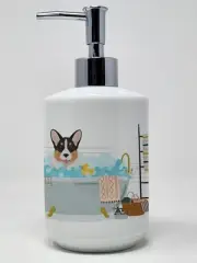Tricolor Cardigan Corgi Ceramic Soap Dispenser Hand Soap Dispenser Pump Bottles