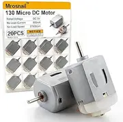 130 DC Motor 3V-6V 27000 RPM Miniature Electric Motor for DIY, Robotics, and Remote Control Toys - Compact and Easy to Install (20 Pcak