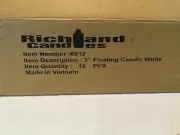 Richland 3" Floating Candles - Box Of 12