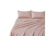 Cleverpolly Washed Microfibre Sheet Set (Pink Single) Sheets