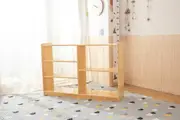 120CM Kids Childrens Wooden Timber Open Bookshelf Bookcase Storage Organiser Natural