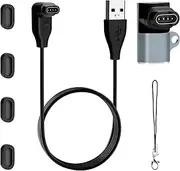 BORLTER CLAMP Watch Charger Adapter (2 Pack), USB-C Charging Port Charging Cable with Dust Plug, Compatible with Fenix 7/7S/7X/6/6X/6S and More