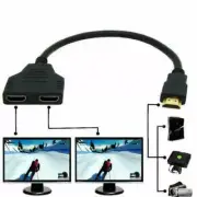 1 In 2 Out HDMI Splitter Amplifier Duplicator Full HD 1080p 3D V1.4 DVD
