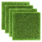 4Pcs Outdoor Garden Artificial Grass Mat Fake Grass Fake Turf Lawn