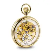 Charles Hubert IP-plated Full Skeleton Dial Pocket Watch Gift for Mother