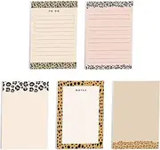 Modern Animal Print Sticky Notes / 4" x 6" Repositionable Sticky Note Pads/Five Unique Pattern Designs/Made in The USA