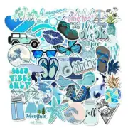 50 PCs Cute sticker VSCO Stickers for Hydro Flask (Blue) ship free