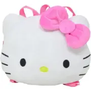 Hello Kitty Head Shaped Pink Bow Plush Backpack 10"x13" Inches