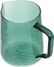 AUTSUPPL 1Pc Glass Milk Jug with Beak Spout Capacity Coffee Container for Hot Cold Drinks for Coffee Tea and Milk Scale Design for Easy Volume Control