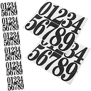 HOMSFOU 8 Sets Weatherproof Self Adhesive Mailbox Stickers Durable Address Decals for Home Apartment High Adhesive Strength for Outdoor Use