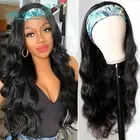Hair Body Wave Headband Wig for Women Brazilian Body Wig with Adjustable Bangs