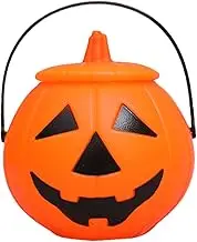 Generic Halloween Pumpkin Candy Bucket - Kids Trick Or Treating Bucket with Handle