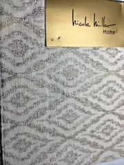 NICOLE MILLER HOME PLACEMATS SILVER 13 X 19 POLYESTER COTTON METALLIC NWT