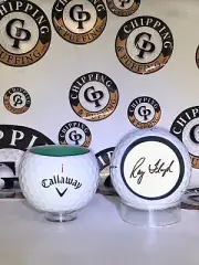 Custom "RAYMOND FLOYD" Auto Golf Ball Shot Glass - Hollowed Golf Ball